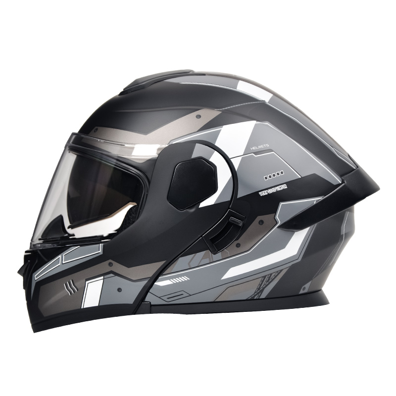 Kask motocyklowy NB800 DOT Standardowy, składany kask motocyklowy z podwójnym wizjerem, kask motocrossowy