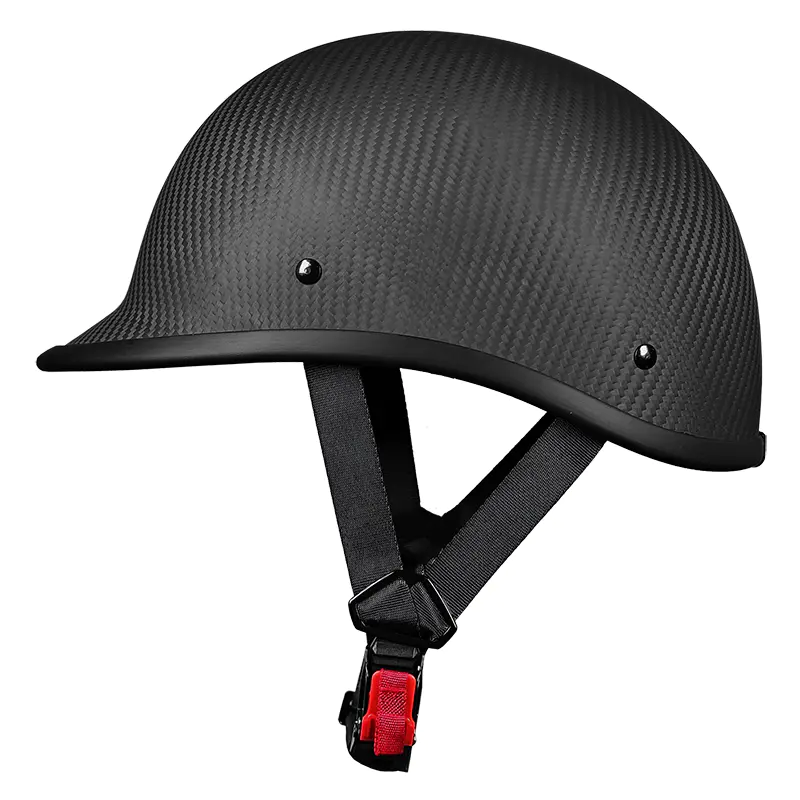 Kask motocyklowy z włókna węglowego 901, półtwarzowy, retro kask motocrossowy