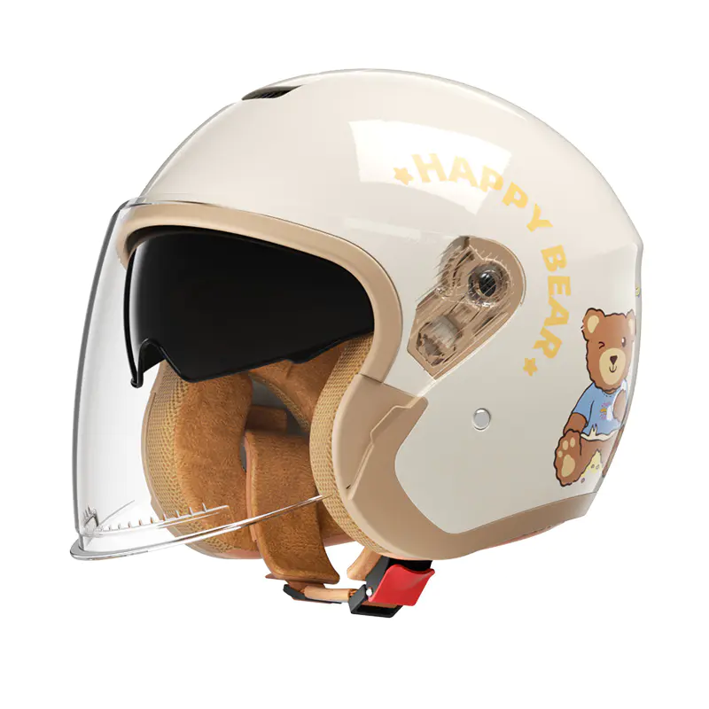 B08 Kask motocyklowy z otwartą twarzą Podwójny wizjer Kask motocrossowy do jazdy ulicznej