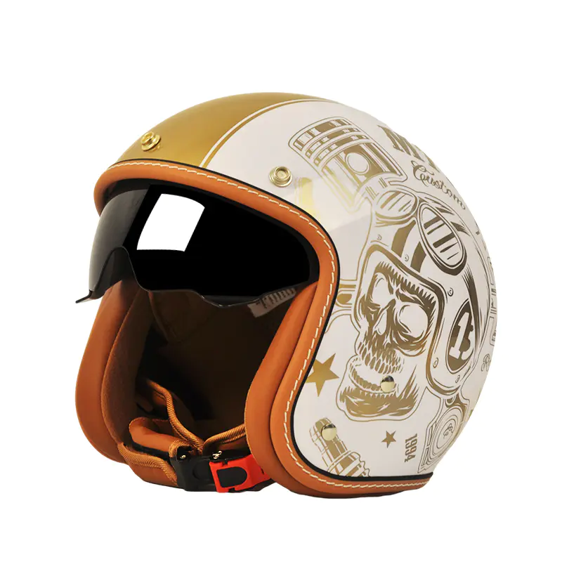 Kask motocyklowy MT901 DOT z certyfikatem Retro z otwartą twarzą Kask motocrossowy