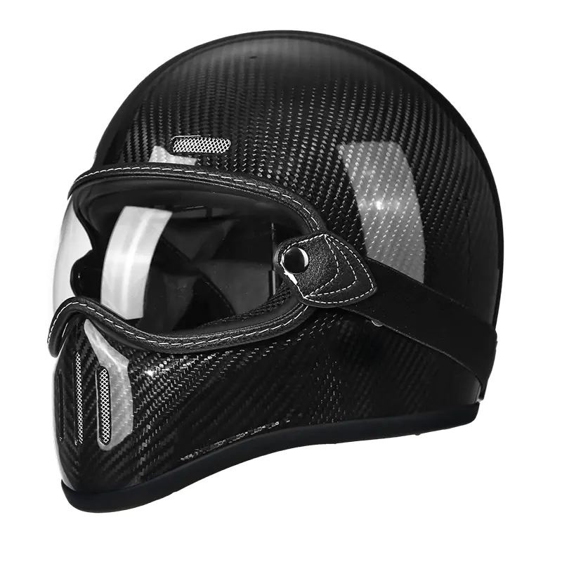 Kask motocyklowy pełnotwarzowy z włókna węglowego MT801 Kask motocrossowy