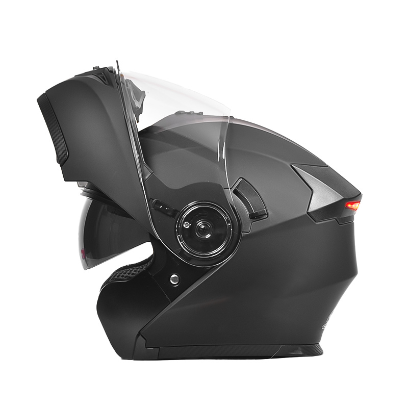 Kask motocyklowy z tylnym światłem bezpieczeństwa 108 LED i certyfikatem DOT. Kask składany