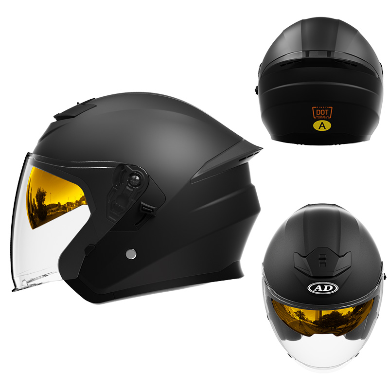 Kask motocyklowy z otwartą twarzą z certyfikatem 601 DOT. Kask motocrossowy z ABS