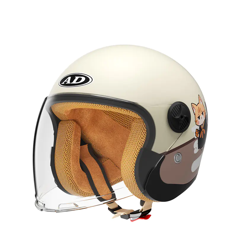 Kask motocyklowy 707 dziecięcy Retro z otwartą twarzą Kask motocrossowy ABS